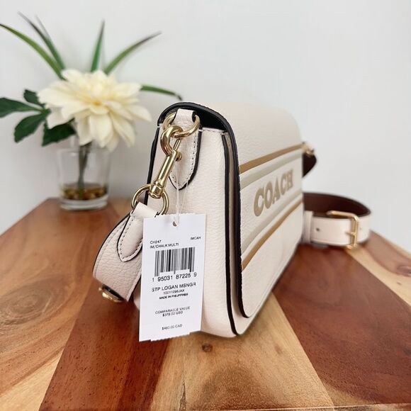 NWT Coach Logan‎ Messenger With Coach Stripe - Picture 3 of 8